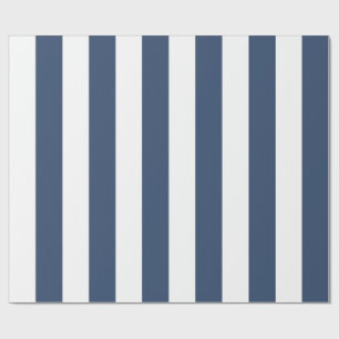Navy Blau Feste Weihnachtsstreifen Geschenkpapier