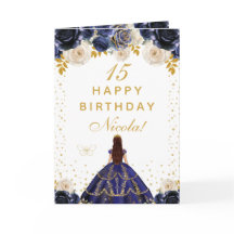 Navy-Blau Florale Prinzessin Alles Gute zum Geburt