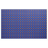 Navy Blau Gelb Cyan Punkte Design Stoff (Yard (91,4 cm))