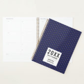 Navy Blau Gelb Gold Punkte Alltag Planer (Anzeige)