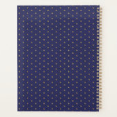 Navy Blau Gelb Gold Punkte Alltag Planer (Rückseite)