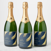 Navy Blau Gold Chic Elegant Champagner