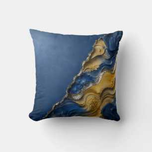 Navy Blau Gold Einzigartiges Geschenk für die Inne Kissen