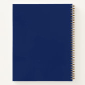 Navy Blau & Gold Name Nachname oder Geschäft Notizblock (Rückseite)