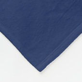 Navy Blau & Gold Name Nachname oder Unternehmen Fleecedecke (Ecke)