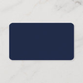 Navy Blau Gold QR Code Visitenkarte (Rückseite)