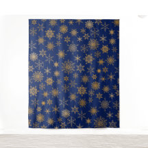 Navy Blau & Gold Schneeflocken Selfie Foto Hinterg