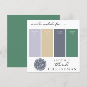 Navy Blau Gold- und Grün-Farbpalette Karte