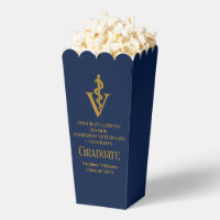 Navy Blau Gold Veterinärschule Absolvent Popcorn