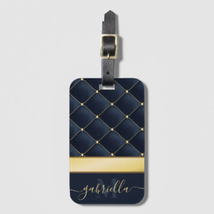 Navy Blau Golden  Gepäckanhänger