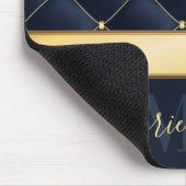 Navy Blau Golden  Mousepad (Ecke)