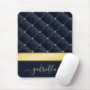 Navy Blau Golden Mousepad