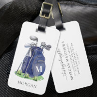 Navy Blau Golf Monogramm