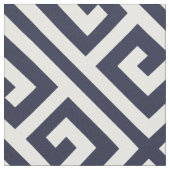 Navy Blau griechischer Schlüssel große Größe Stoff (Nahaufnahme)
