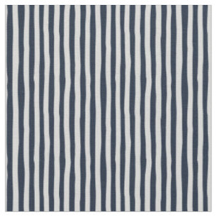 Navy Blau & Hellgraue unregelmäßige Streifen Stoff