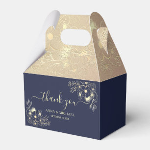 Navy-Blau Hochzeit Danke Geschenkschachtel