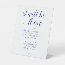 Navy Blau Ich werde dort Gedicht Gedenkhochzeit Sockelschild