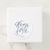 Navy Blau immer und für immer Script Hochzeit Geschenkanhänger (Beispiel)