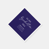 Navy Blau in meiner Abschluss-Ära lustiger Abschlu Serviette (Ecke)