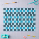 Navy Blau Karos gemustert Seidenpapier (Basteln)
