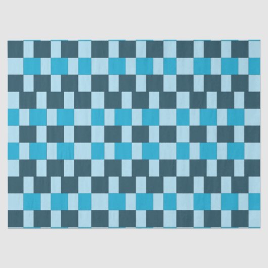 Navy Blau Karos gemustert Seidenpapier (Vorderseite)