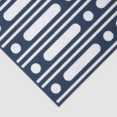 Navy Blau Knochen Einlegearbeit Rand Punkte Decoup Seidenpapier (Ausschnitt)