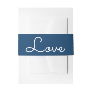 Navy Blau Liebe Hochzeit Nautical Strand Sommer Einladungsbanderole