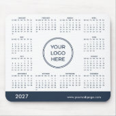 Navy Blau Logo 2027 Kalender Mauspad (Vorne)