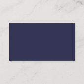 Navy Blau Logo Minimal Modern Vertikal Visitenkarte (Rückseite)