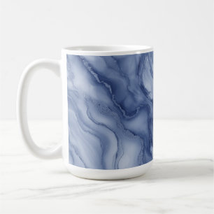 Navy-Blau Mermoritische Textur Kaffeetasse
