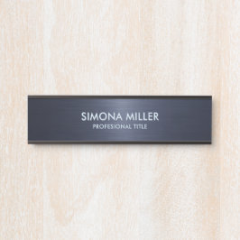 Navy Blau Metallischer Hintergrund  Türschild