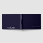 Navy Blau Minimal Urlaub Gästebuch Stil (Voll)