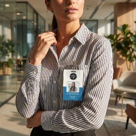 Navy Blau | Minimalistisches Firmenmitarbeiter-Fot Ausweis