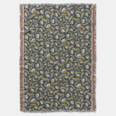 Navy Blau mit Kegelblumen Blumen Decke (Vorderseite Vertikal)