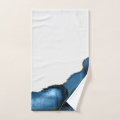 Navy Blau mit Metallic Gold Agate Badhandtuch Set (Handtuch)