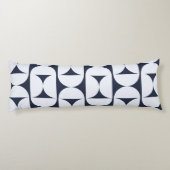 Navy Blau Mod Geometrisches Bogenmuster Kissen (Rückseite)