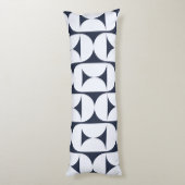 Navy Blau Mod Geometrisches Bogenmuster Kissen (Rückseite (Vertikal))