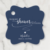 Navy Blau (oder andere) Von meiner Dusche zu deine Geschenkanhänger (Vorderseite)