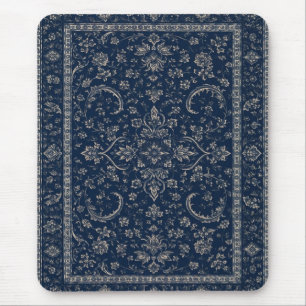 Navy Blau Persischer Floral Mousepad