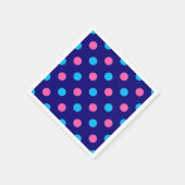 Navy Blau Pink Cyan Punkte Muster Serviette (Ecke)