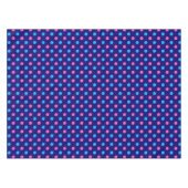 Navy Blau Pink Cyan Punkte-Muster Tischdecke (Vorderseite (Horizontal))