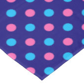 Navy Blau Pink Cyan Punkte-Muster Tischdecke (Schrägansicht)