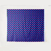 Navy Blau Pink Cyan Punkte Muster Wandteppich (Vorderseite (Horizontal))