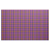 Navy Blau Pink Orange Karo Tartan Design  Stoff (Yard (91,4 cm))