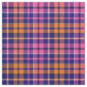 Navy Blau Pink Orange Karo Tartan Design  Stoff (Muster)