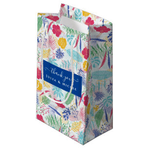 Navy Blau Pink Wilde Regenwald Immergrün Hochzeit Kleine Geschenktüte