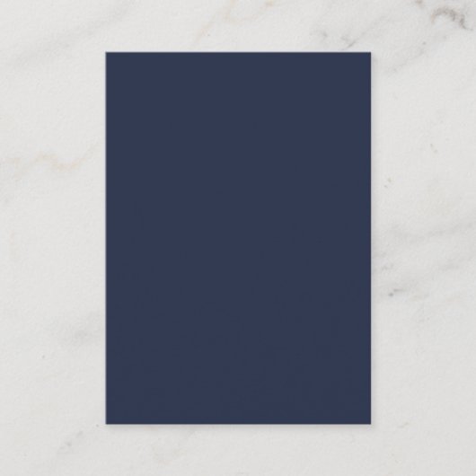 Navy Blau Platzkarte (Vorderseite)