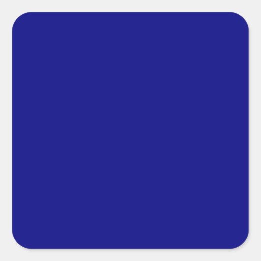 Navy Blau Quadratischer Aufkleber (Vorderseite)