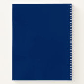 Navy Blau Retro Portugiesisch Sprachstudium Notizblock (Rückseite)
