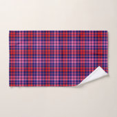 Navy-Blau-Rot-Pink-Karodesign  Badhandtuch Set (Handtuch)